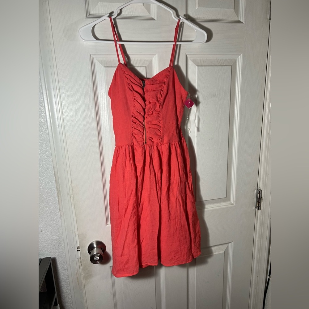 Salmon Spaghetti Strap dress